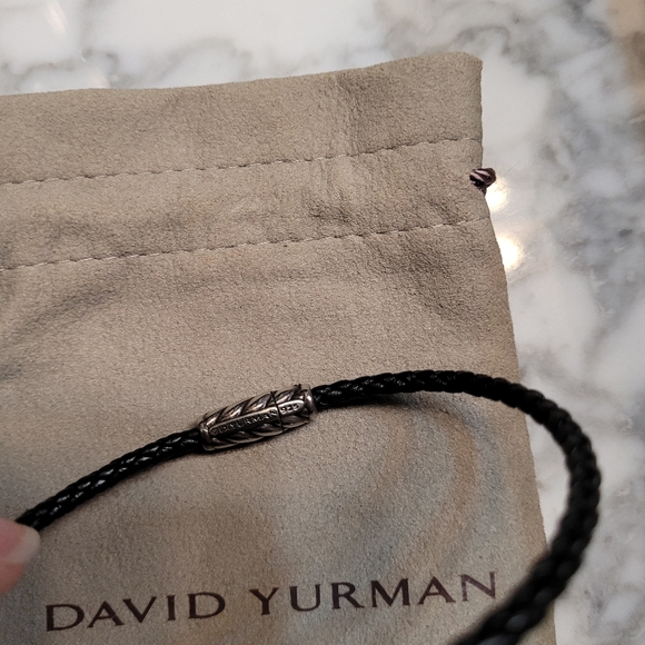 ***SOLD*David yurman Onyx braided leather bracelet - Picture 6 of 10